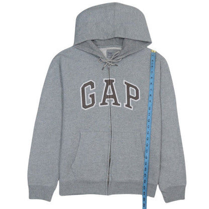 GAP Men’s Grey Full Zip Hoodie S Regular Fit Cotton Fleece