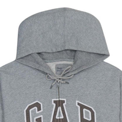 GAP Men’s Grey Full Zip Hoodie S Regular Fit Cotton Fleece