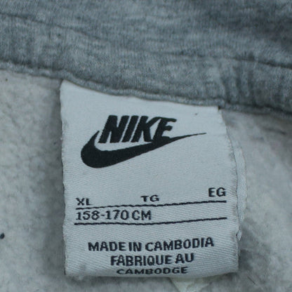 Nike Boys Grey XL Pullover Hoodie with Logo Print Sweatshirt