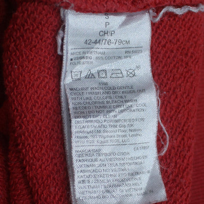 GAP Women Red Logo Crew Neck Pullover Sweatshirt Size S