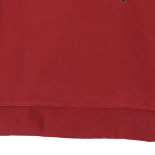 GAP Women Red Logo Crew Neck Pullover Sweatshirt Size S