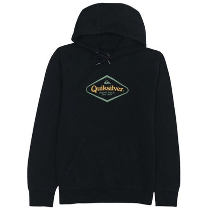 Quiksilver Mens Black Pullover Hoodie L Fleece Surf Style