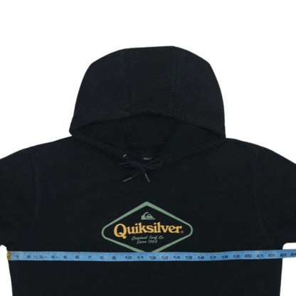 Quiksilver Mens Black Pullover Hoodie L Fleece Surf Style