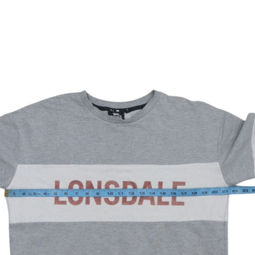 Lonsdale Womens Grey Logo Sweatshirt Size 14 Cotton Blend