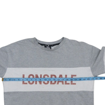 Lonsdale Womens Grey Logo Sweatshirt Size 14 Cotton Blend