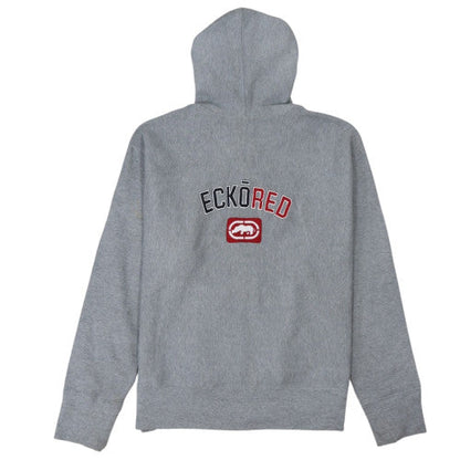 Ecko Red Men's Grey XL Pullover Hoodie Embroidered Logo