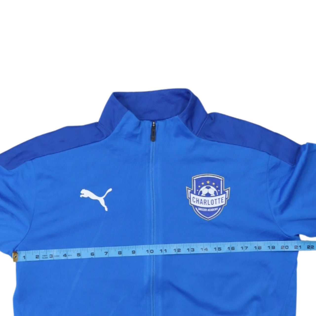 Puma Men's Blue Full Zip Charlotte Soccer Academy Sweatshirt M