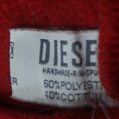 Diesel Men's Red Full Zip Hoodie XL Sports Graphic Sweatshirt