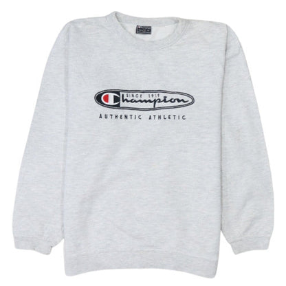 Champion Women’s Grey Pullover Sweatshirt Size S Logo Athletic
