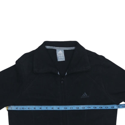 Adidas Women Black Size 16 Full Zip Sweatshirt Jacket