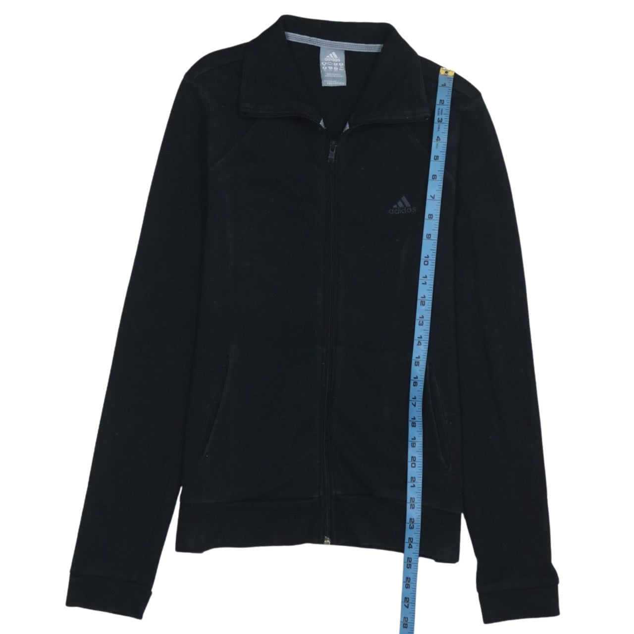 Adidas Women Black Size 16 Full Zip Sweatshirt Jacket