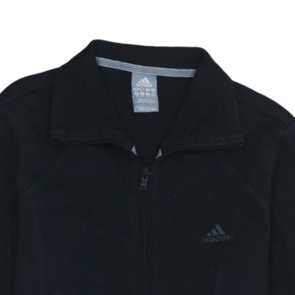 Adidas Women Black Size 16 Full Zip Sweatshirt Jacket
