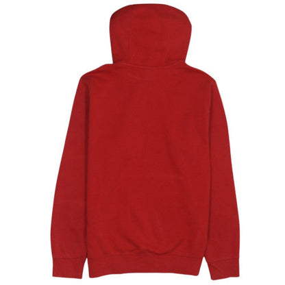 Nike Womens Red Pullover Hoodie Small Fleece Lined Casual Sweatshirt