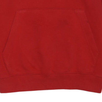 Nike Womens Red Pullover Hoodie Small Fleece Lined Casual Sweatshirt