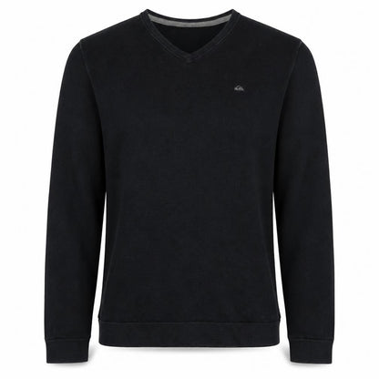 Quiksilver Men's Black V-Neck Knit Sweatshirt Size M
