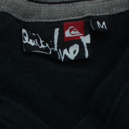 Quiksilver Men's Black V-Neck Knit Sweatshirt Size M