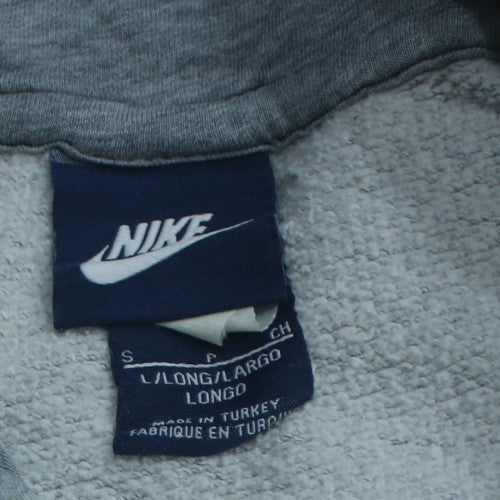 Nike Men's Grey Pullover Hoodie L Regular Fit Fleece Sportswear