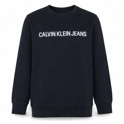 Calvin Klein Jeans Men's Blue Logo Pullover Sweatshirt Size M
