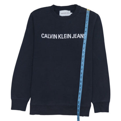 Calvin Klein Jeans Men's Blue Logo Pullover Sweatshirt Size M