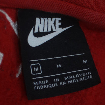 Nike Mens Red Black Air Logo Crew Neck Sweatshirt M
