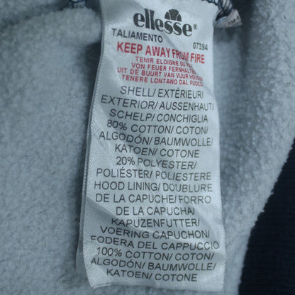 Ellesse Men’s Blue Pullover Hoodie S Regular Fit Graphic Logo