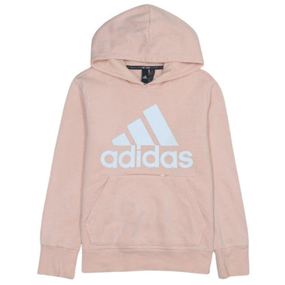 Adidas Womens Pink Pullover Hoodie Size L Cotton Blend Logo