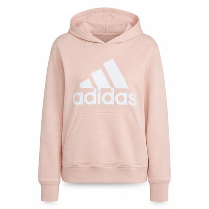 Adidas Womens Pink Pullover Hoodie Size L Cotton Blend Logo