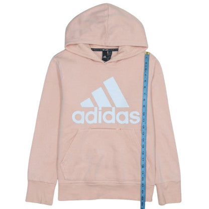 Adidas Womens Pink Pullover Hoodie Size L Cotton Blend Logo