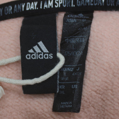 Adidas Womens Pink Pullover Hoodie Size L Cotton Blend Logo