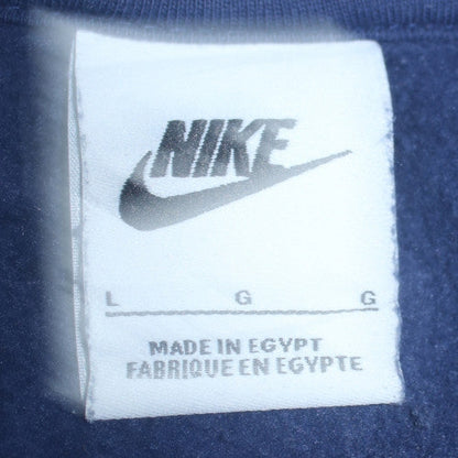 Nike Men's Blue Crew Neck Pullover Logo Sweatshirt Size L
