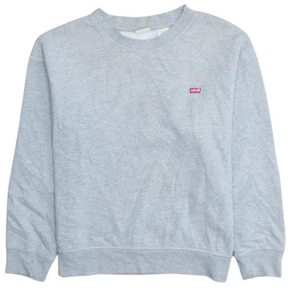 Levi's Men's Grey Pullover Sweatshirt L Crew Neck Fleece Regular Fit