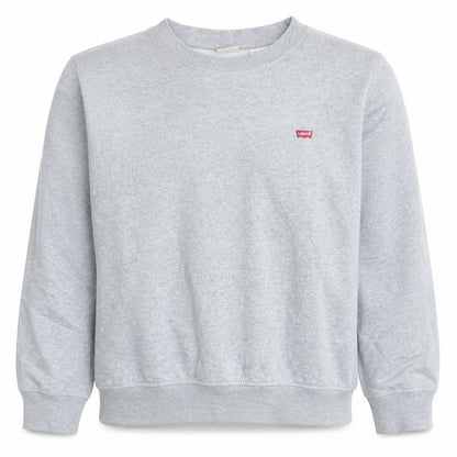 Levi's Men's Grey Pullover Sweatshirt L Crew Neck Fleece Regular Fit
