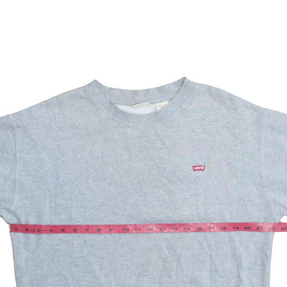 Levi's Men's Grey Pullover Sweatshirt L Crew Neck Fleece Regular Fit