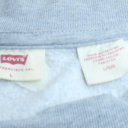 Levi's Men's Grey Pullover Sweatshirt L Crew Neck Fleece Regular Fit
