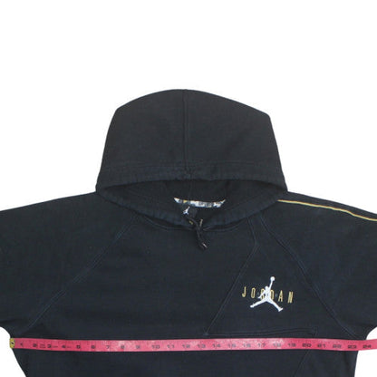 Jordan Men's Black Pullover Hoodie L Cotton Blend Athletic Style