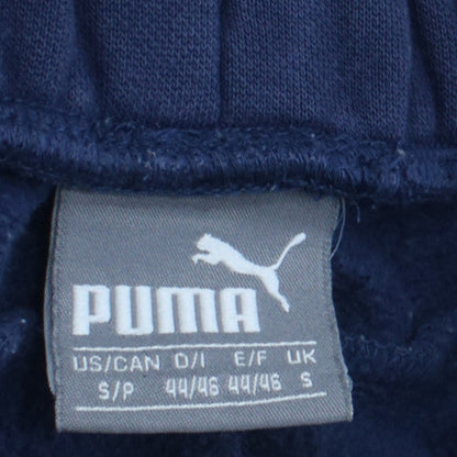Puma Men Blue Small Fleece Sweatpants Regular Fit Tapered