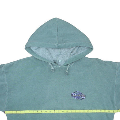 Quiksilver Men's Green Pullover Hoodie L Vintage Fleece Surf Style