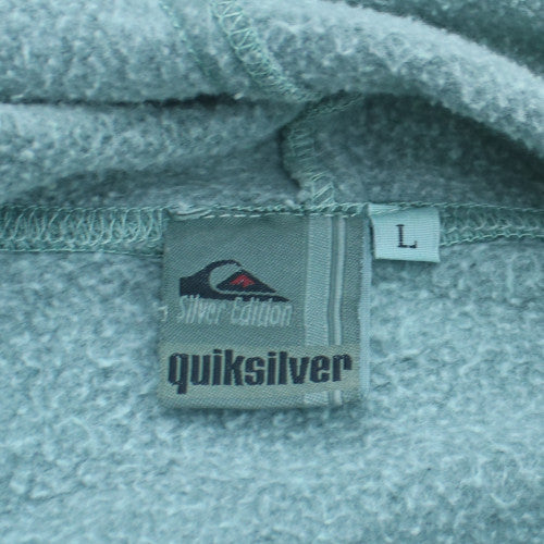 Quiksilver Men's Green Pullover Hoodie L Vintage Fleece Surf Style