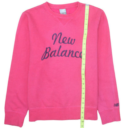 New Balance Womens Pink Pullover Sweatshirt XS Cotton Blend