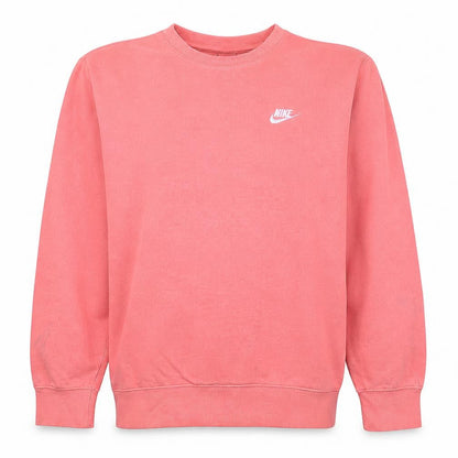 Nike Men's Pink Pullover Crew Neck Fleece Sweatshirt Size S