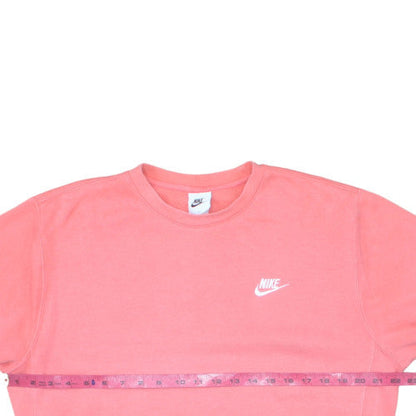 Nike Men's Pink Pullover Crew Neck Fleece Sweatshirt Size S