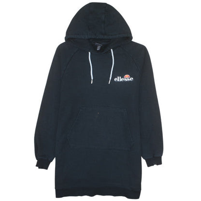 Ellesse Women's Black Pullover Hoodie UK 14 Cotton Blend Sweatshirt