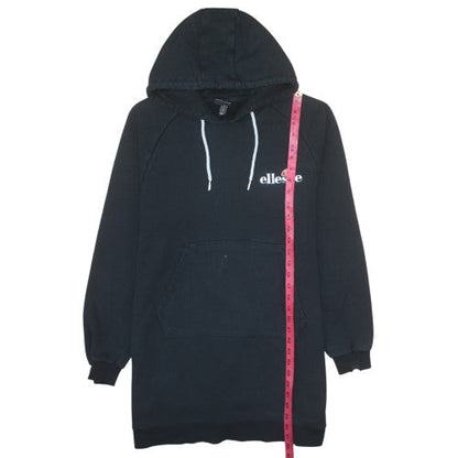 Ellesse Women's Black Pullover Hoodie UK 14 Cotton Blend Sweatshirt