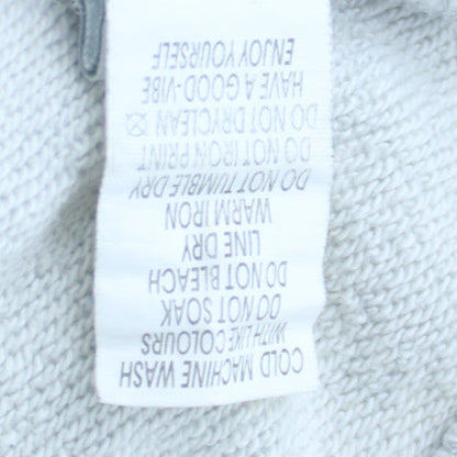 Stussy Mens Grey Pullover Hoodie Small Graphic Print Streetwear