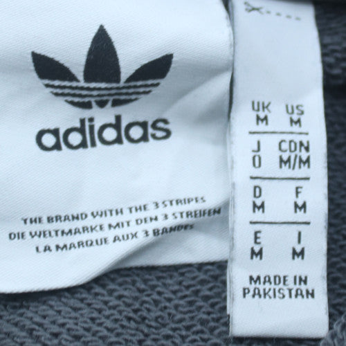 Adidas Men's Grey Pullover Hoodie M Sports Fleece Regular Fit