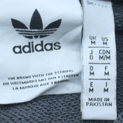 Adidas Men's Grey Pullover Hoodie M Sports Fleece Regular Fit
