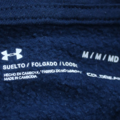 Under Armour Men's Blue Pullover Hoodie M Fleece Relaxed Fit