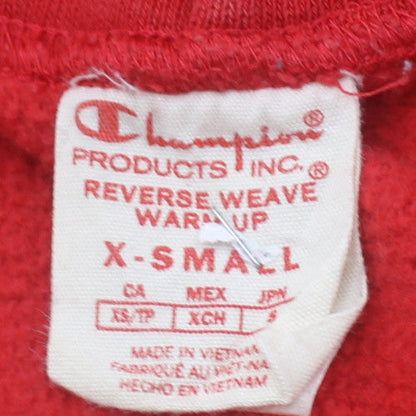 Champion Womens Red XS Reverse Weave Pullover Hoodie Sweatshirt