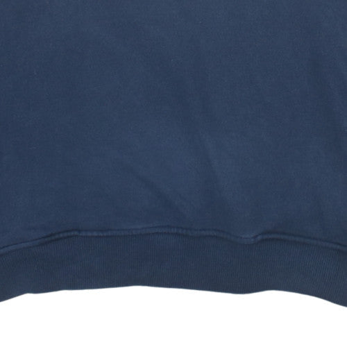 FILA Men's Blue Pullover Hoodie M Logo Graphic Fleece Sweatshirt