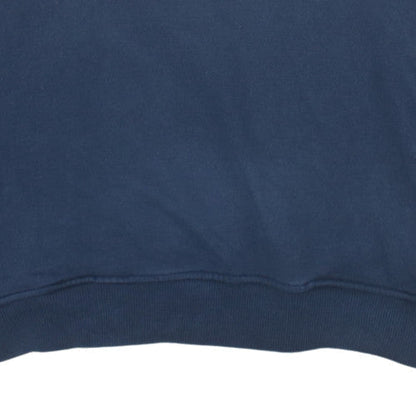 FILA Men's Blue Pullover Hoodie M Logo Graphic Fleece Sweatshirt